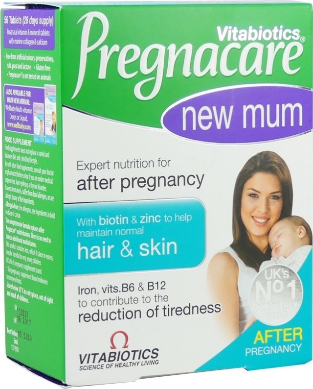 VITABIOTICS Pregnacare New Mum, Συμπλήρωμα Διατροφής Για Μετά Την Εγκυμοσύνη, 56 Κάψουλες