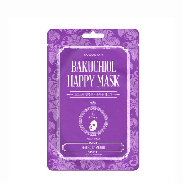 Kocostar Happy Mask Bakuchiol Μάσκα Προσώπου για Ανανεωμένη & Λεία Επιδερμίδα 1τμχ