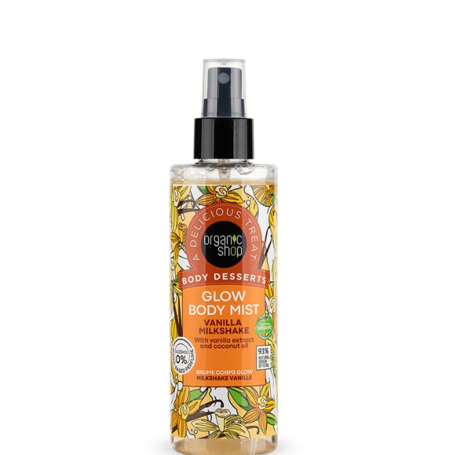 Natura Siberica Organic Shop Body Desserts Vanilla Milkshake Ενυδατικό Body Mist 200ml