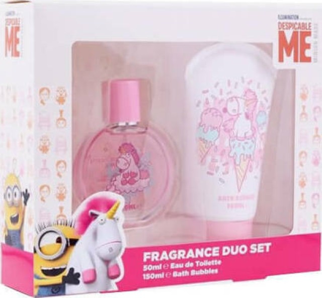 Despicable Me Fluffy Unicorn Fragrance Duo Set (Eau de Toilette 50ml + Bath Bubbles 150ml)