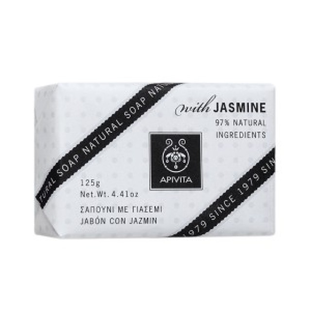 APIVITA Natural Soap Jasmin Σαπούνι με Γιασεμί για χαλάρωση, Πρόσωπο & Σώμα 125gr