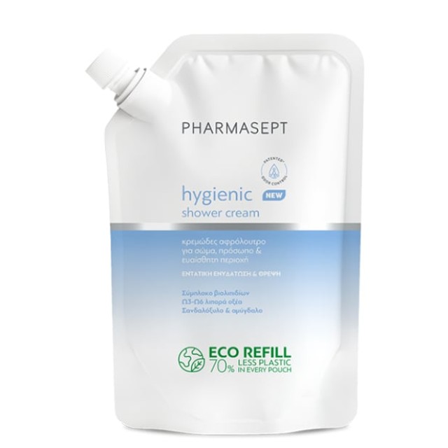Pharmasept Hygienic Shower Cream Refill Ανταλλακτικό Κρεμώδες Αφρόλουτρο Καθημερινής Χρήσης  900ml