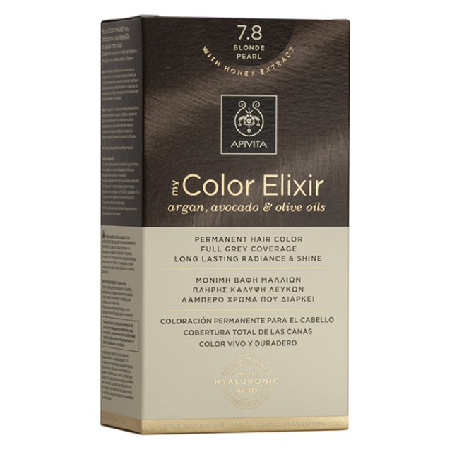 APIVITA My Color Elixir Νο 7.8 Βαφή Μαλλιών Μόνιμη Ξανθό Περλέ
