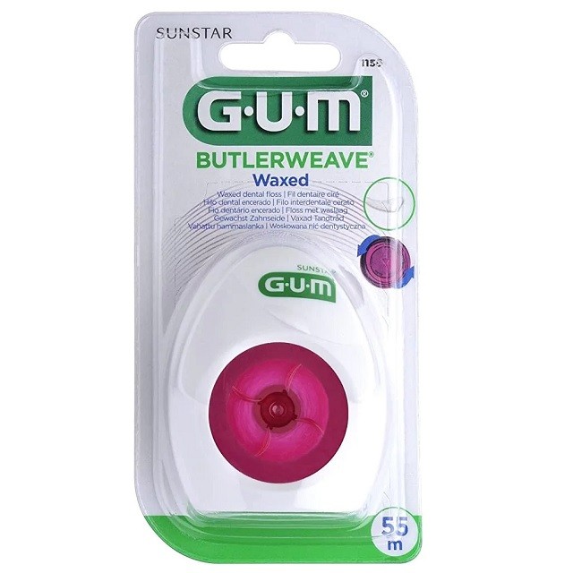 Gum Butlerweave Waxed Οδοντικό Νήμα Κερωμένο 1155, 55m