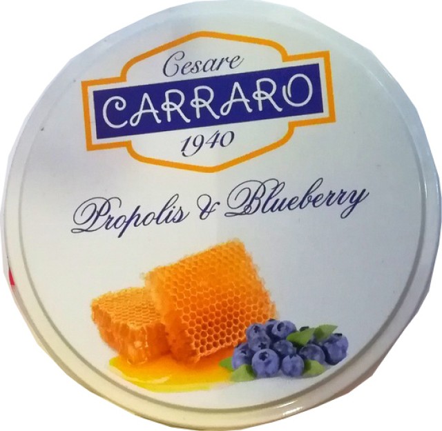 Carraro Καραμέλες Πρόπολη & Blueberry για τον Ερεθισμένο Λαιμό & το Βήχα 40gr