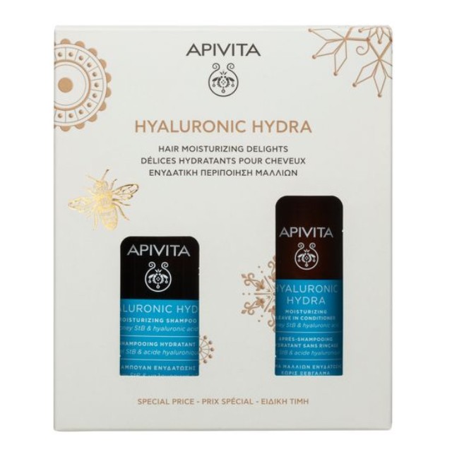 Apivita Πακέτο Hyaluronic Hydra Σαμπουάν Ενυδάτωσης 250ml & Κρέμα Μαλλιών 100ml