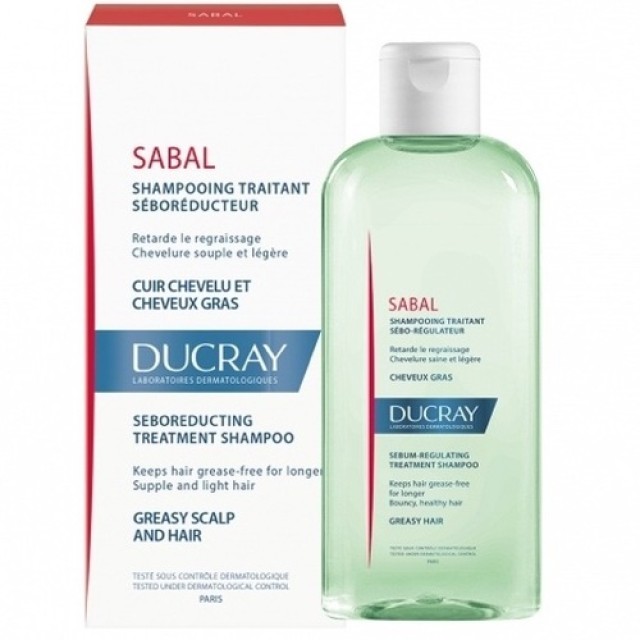 DUCRAY Sabal Shampooing Σμηγματορρυθμιστικό Σαμπουάν για Λιπαρά Μαλλιά & Τριχωτό 200ml