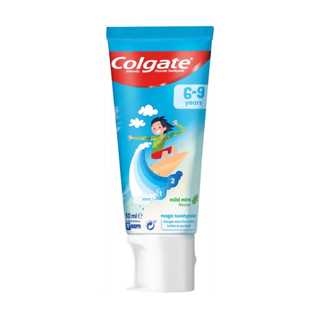 COLGATE Kids Οδοντόκρεμα Παιδική 6-9 Ετών Με Ήπια Γεύση Μέντα, 50ml