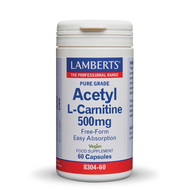 Lamberts Acetyl L-Carnitine 500mg 60 Κάψουλες 8304-60