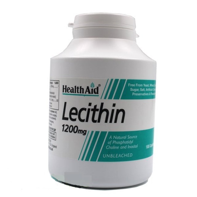 HEALTH AID Lecithin 1200 mg Συμπλήρωμα Φυσικής Λιποδιάλυσης με Λεκιθίνη 100caps