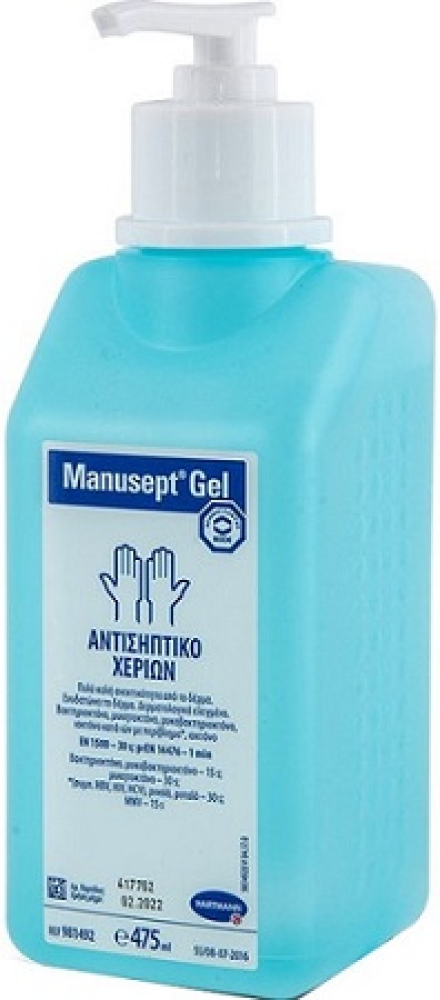 HARTMANN Manusept Αντισηπτικό gel Χεριών με Αντλία 475ml