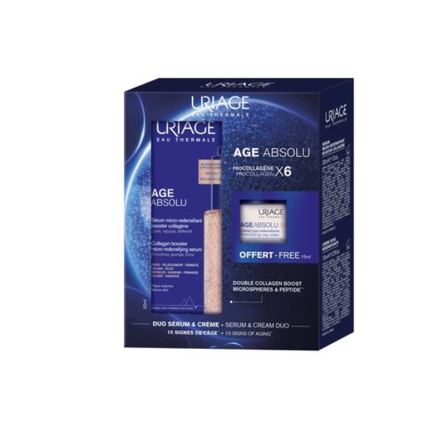 Uriage Πακέτο Age Absolu Serum 40ml & Δώρο Rosy Cream 15ml