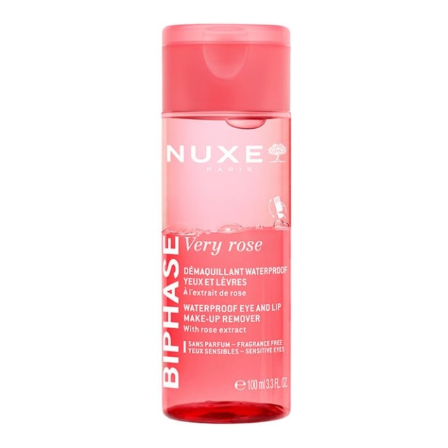 Nuxe Very Rose Biphase Waterproof Eye & Lip Make Up Remover 100ml