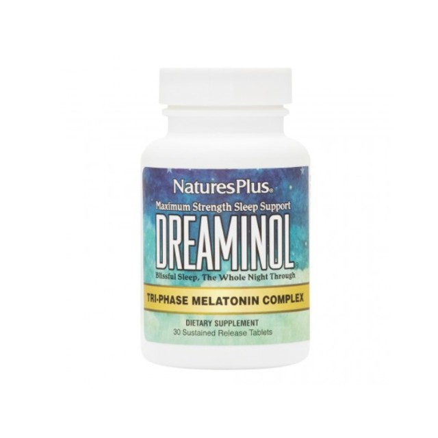 Natures Plus Dreaminol Tri-Phase Melatonin Complex για Ποιοτικό Ύπνο 30 Ταμπλέτες