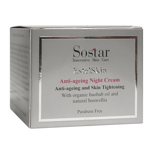 Sostar EstelSkin Anti-ageing Night Cream Αντιγηραντική Κρέμα Νυκτός Με Φυσικό Λιβάνι & Έλαιο Baobab, 50ml