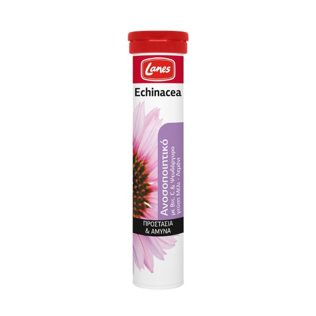 Lanes  Echinacea με Βιταμίνη C Ψευδάργυρο  Ατσερόλα  20 Αναβράζουσες Ταμπλέτες
