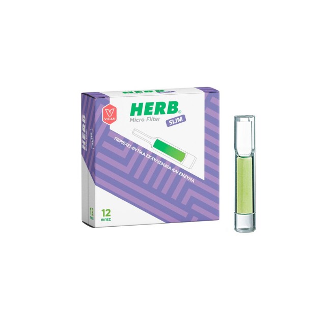 Vican Herb Micro Filter Slim Ανταλλακτικά Φίλτρα για Κανονικό Τσιγάρο 12τμχ