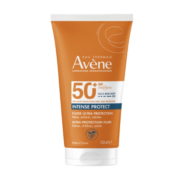 Avene Solaire Intense Protect Fragrance Free SPF50+, Αντηλιακό για Ευαίσθητο Δέρμα για Πρόσωπο & Σώμα Χωρίς Άρωμα, 150ml