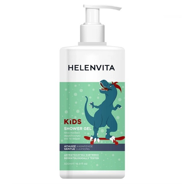 Helenvita Kids Dino Shower Gel Ήπιο Παιδικό Αφρόλουτρο Για Το Σώμα, 500ml