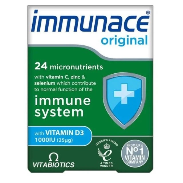 VITABIOTICS Immunace Original Συμπλήρωμα Διατροφής Για Την Ενίσχυση Της Άμυνας Του Οργανισμού, 30 Κάψουλες