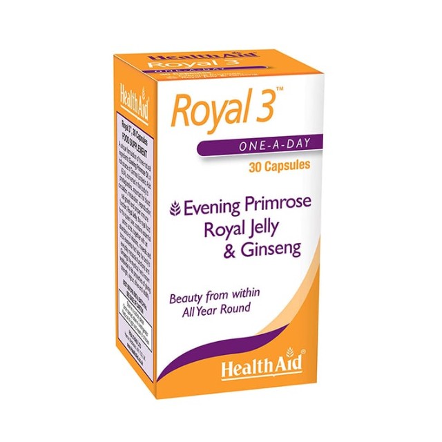 Health Aid Royal 3 Evening Primrose Royal Jelly & Ginseng 30 κάψουλες