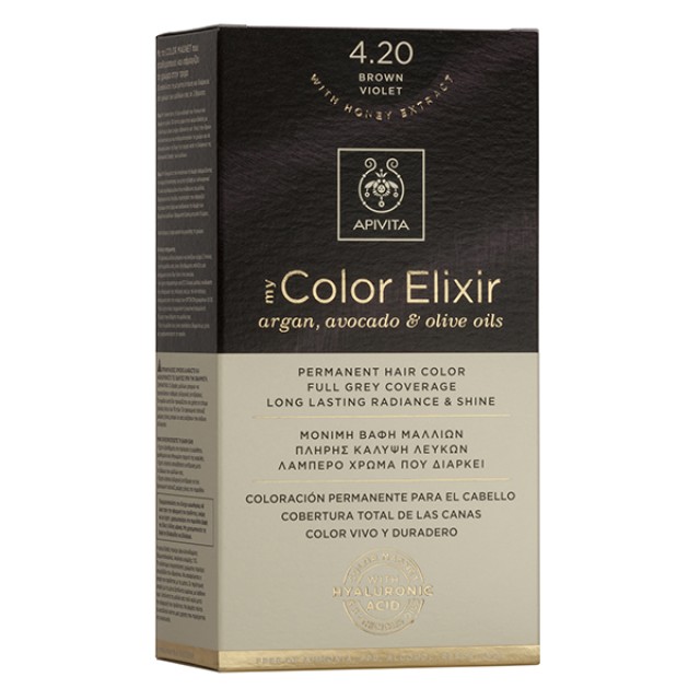 APIVITA My Color Elixir Νο 4.20 Βαφή Μαλλιών Μόνιμη Καστανό Βιολετί