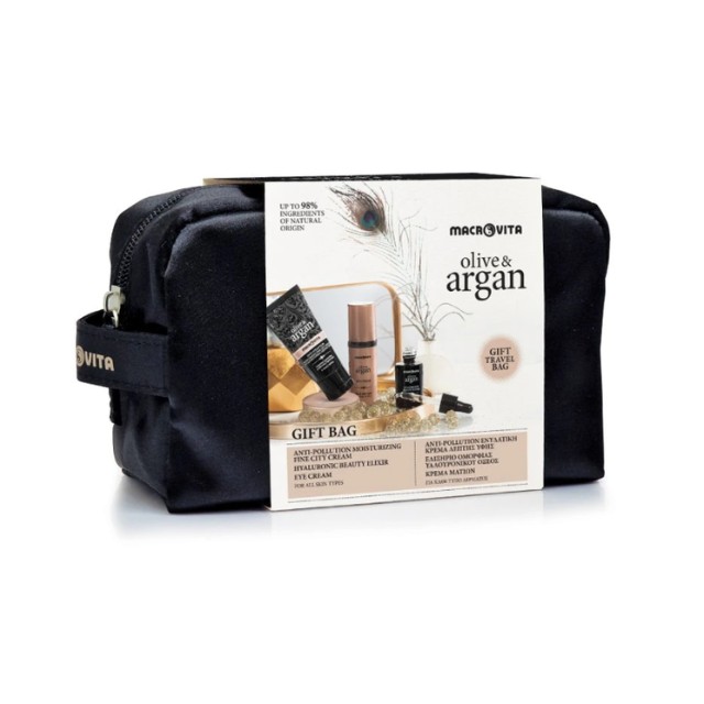 Macrovita  Πακέτο Olive & Argan Κρέμα Λεπτής Υφής 50ml & Serum 15ml & Κρέμα Ματιών 30ml