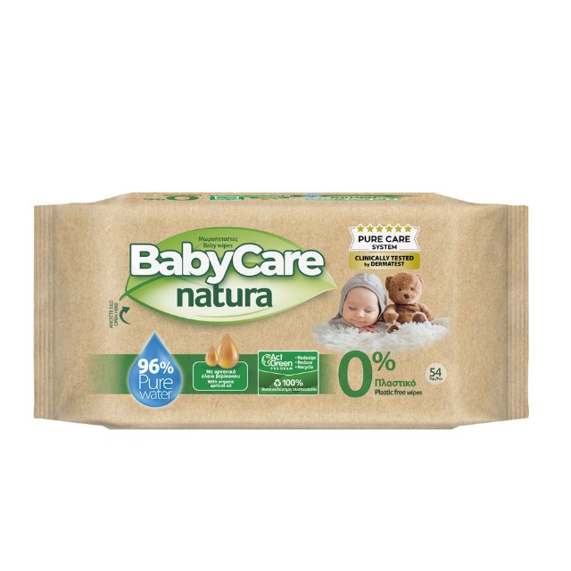Babycare Wipes Μωρομάντηλα Natura 54τμχ