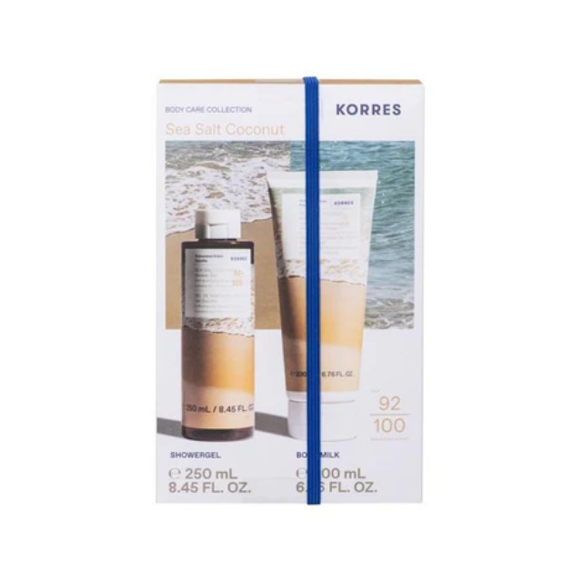 Korres Πακέτο Sea Salt Coconut Shower Gel 250ml & Body Milk 200ml