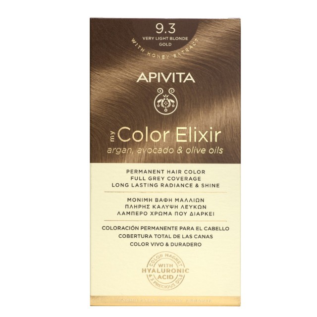 Apivita My Color Elixir Νο 9.3 Βαφή Μαλλιών Μόνιμη Ξανθό Πολύ Ανοιχτό Χρυσό