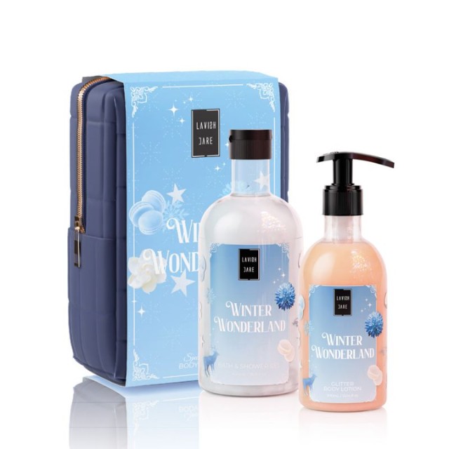 Lavish Care Πακέτο Winter Wonderland Shower Gel 500ml & Body Lotion Glitter 300ml & Δώρο Νεσεσέρ