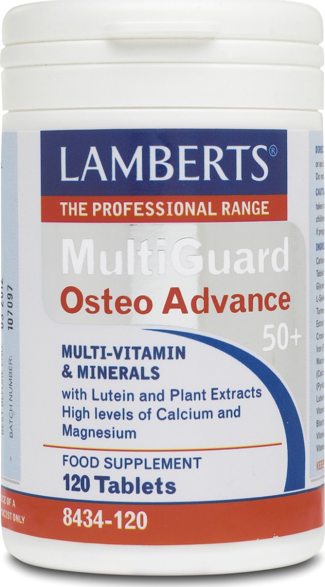LAMBERTS MultiGuard OsteoAdvance 50+, Πολυβιταμινούχα Φόρμουλα για την Καλή Υγεία των Οστών 120 ταμπλέτες 8434-120