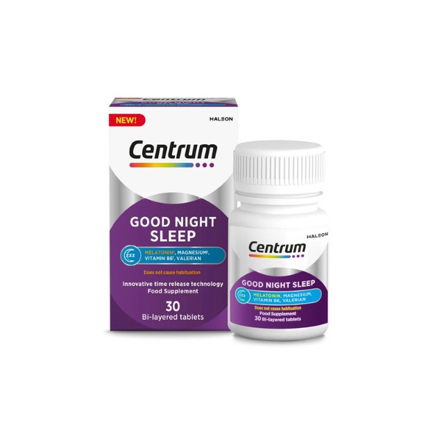 Centrum Good Night Sleep Συμπλήρωμα Διατροφής για το Άγχος & τον Ύπνο 30 Ταμπλέτες
