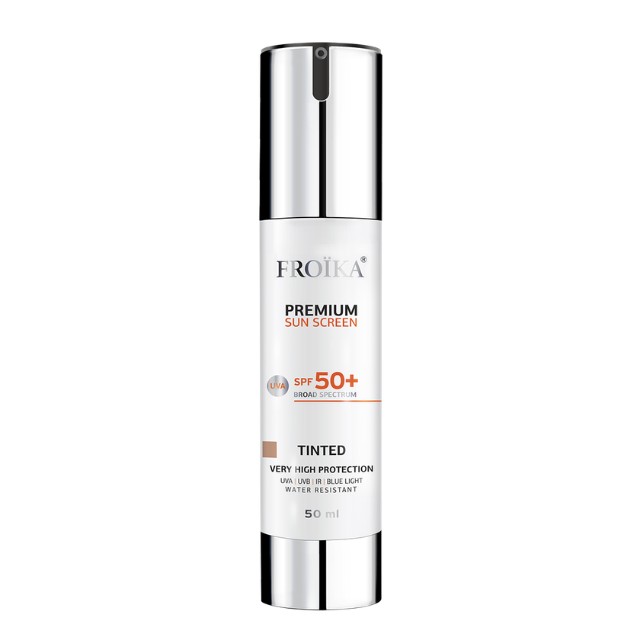 Froika Premium Sun Screen SPF50+ Tinted Αντηλιακή Κρέμα Προσώπου Με Χρώμα 50ml
