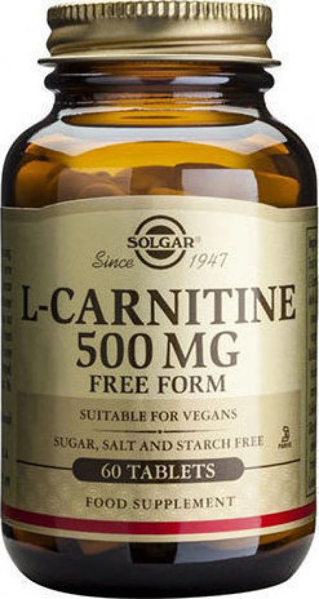 maxi l carnitine 500 mg solgar Solgar (Maxi) L-Carnitine 500mg 60 ταμπλέτες