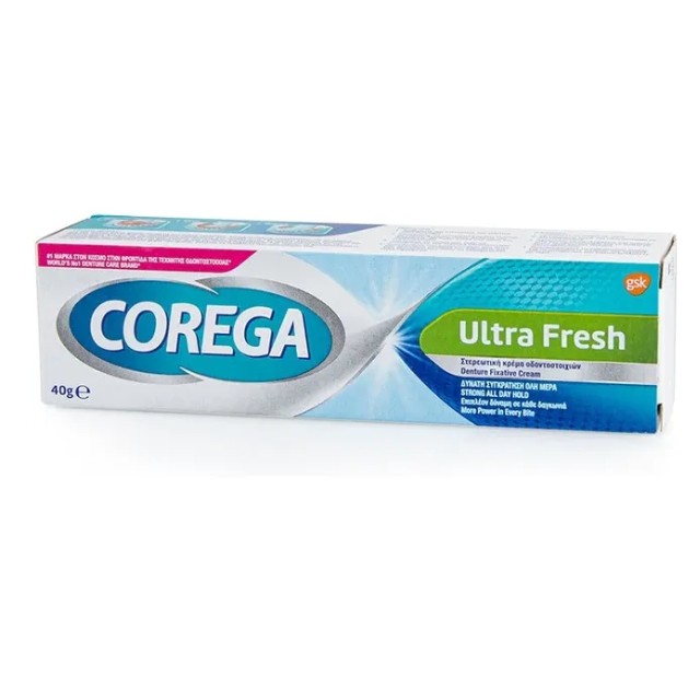Corega 3D Hold Ultra Fresh Στερεωτική Κρέμα Οδοντοστοιχιών 40gr