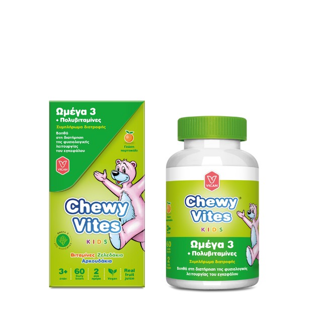 Vican Chewy Vites Kids Ωμέγα 3 + Πολυβιταμίνες 60 τεμάχια
