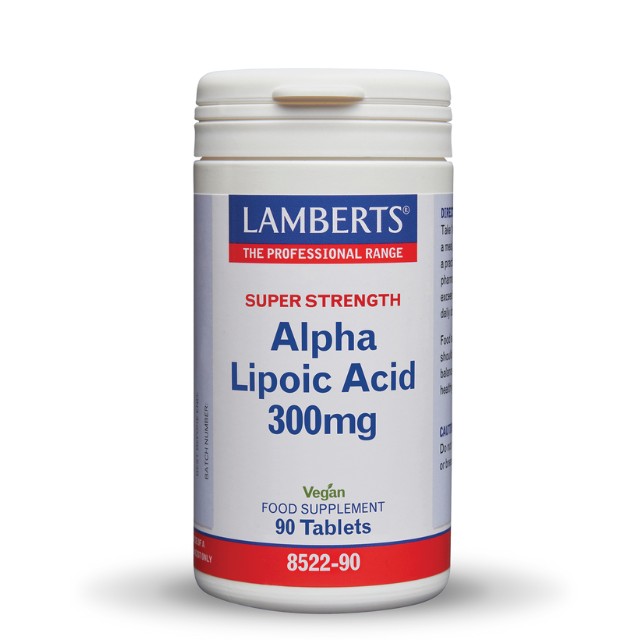 Lamberts Alpha Lipoic Acid 300mg Λιποϊκό Οξύ Για Αντιοξειδωτική Δράση 90 Ταμπλέτες 8522-90
