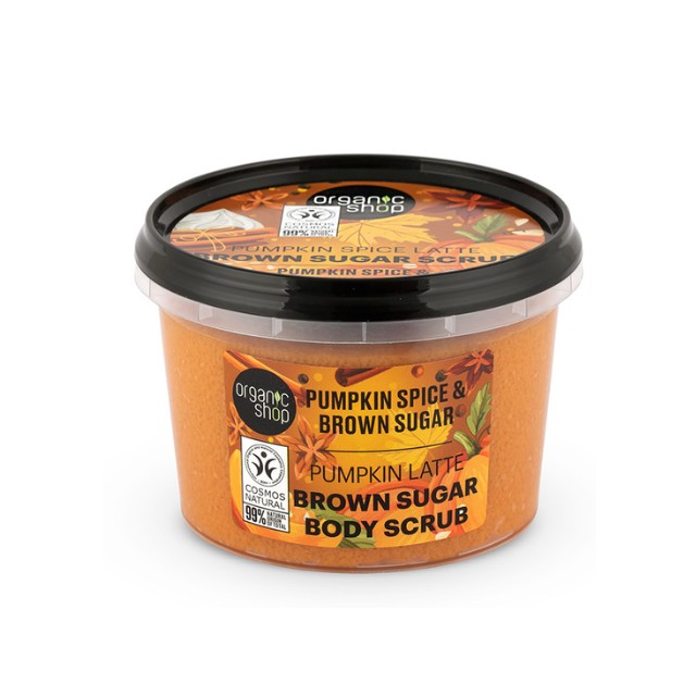 Natura Siberica Organic Shop Pumpkin Spice Latte Brown Sugar Body Scrub 250ml