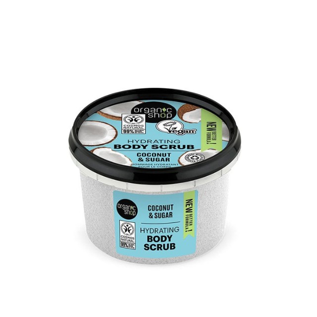 Natura Siberica Organic Shop Hydrating Body Scrub Coconut & Sugar 250ml