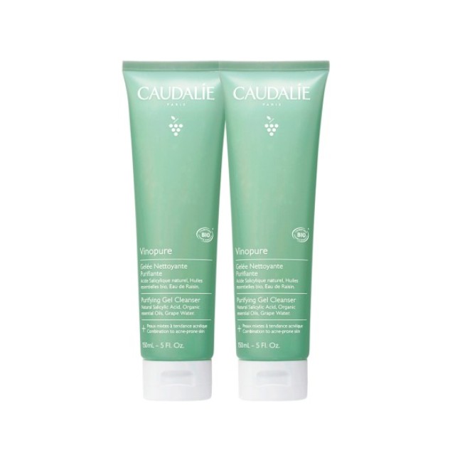 Caudalie Πακέτο Vinopure Purifying Gel Cleanser Πακέτο Τζελ Καθαρισμού Προσώπου 2x150ml