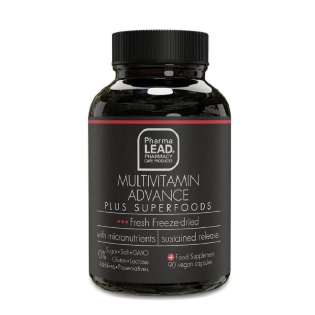 PharmaLead Black Range Multivitamin Advance Plus Superfoods Πολυβιταμίνη Για Ενίσχυση Του Oργανισμού, 90 Φυτικές Κάψουλες