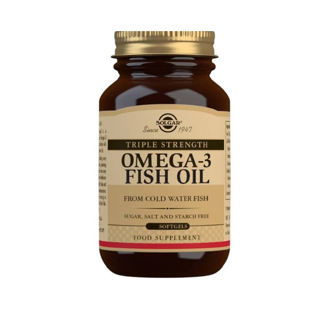 Solgar Omega-3 Fish Oil Τriple Strength 50 Μαλακές Κάψουλες