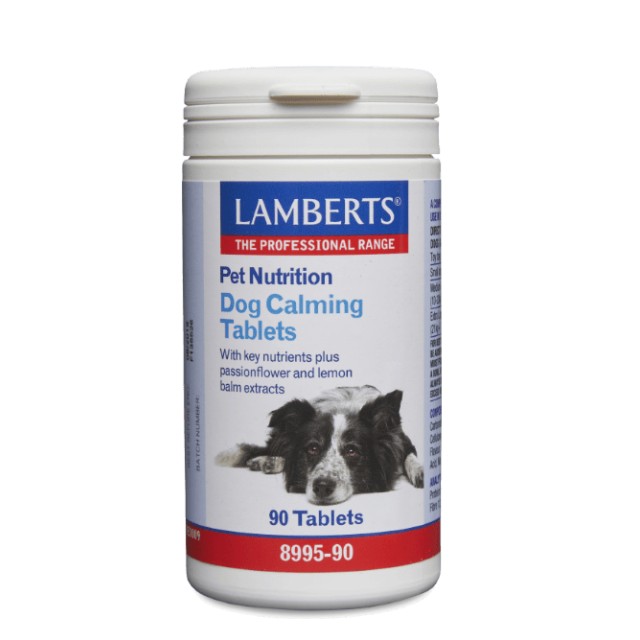 Lamberts Pet Nutrition Dog Calming Tablets Συμπληρωματική Ζωοτροφή Για Σκύλους 90 Κάψουλες 8995-90