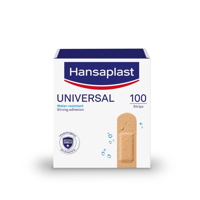 Hansaplast Universal Water resistant 100 επιθέματα (1,9 cm X 7,2 cm)