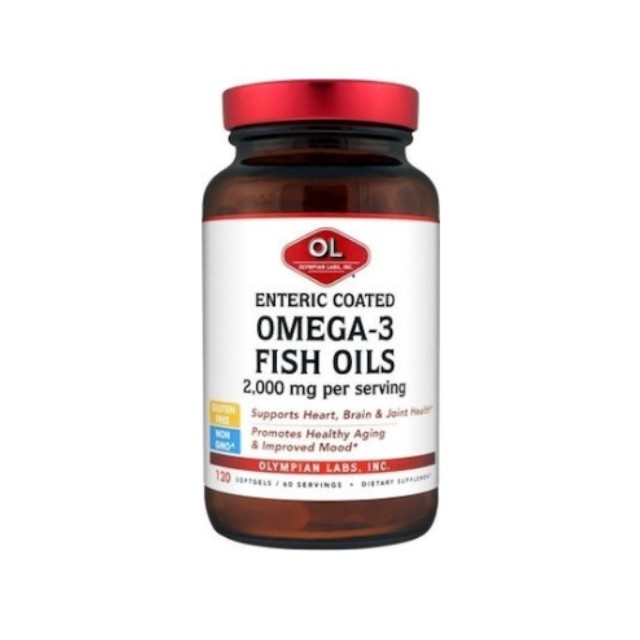 Olympian Labs Enteric Coated Omega3 Fish Oils 120 μαλακές κάψουλες