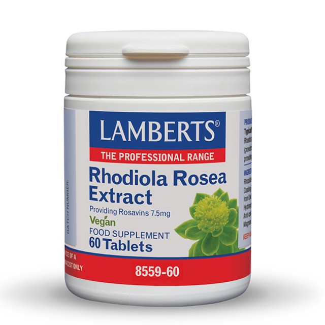 Lamberts Rhodiola Rosea Extract Για Την Μνήμη Και Την Κόπωση, 60 Ταμπλέτες (8559-60)