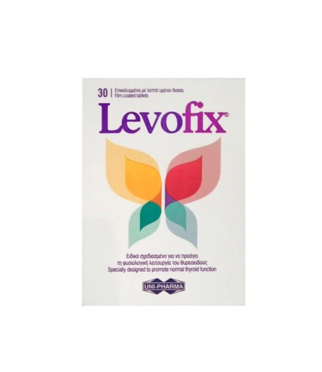 Unipharma Levofix για την Φυσιολογική Λειτουργία του Θυροειδούς 30 Δισκία