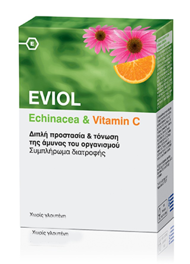 EVIOL Echinacea & Vitamin C Συμπλήρωμα Διατροφής με Εχινάκεια & Βιταμίνη C, 60 caps