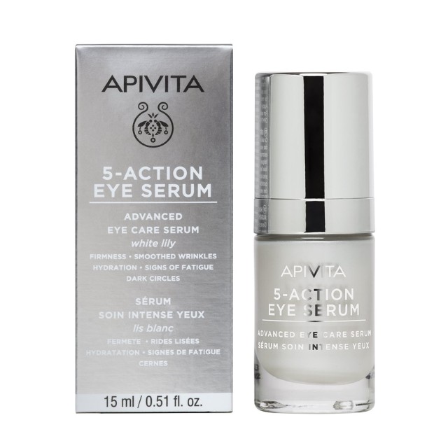 Apivita 5-Action Eye Serum Ορός Ματιών με Λευκό Κρίνο & Πρόπολη 15ml